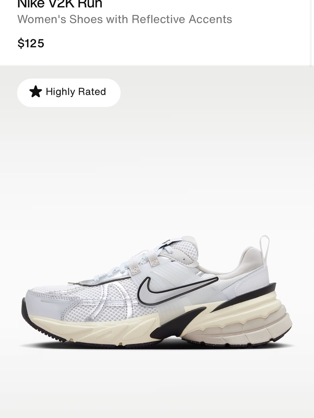 Nike Women’s White/Black V2K Run Sneaker